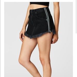 Carmar denim BLACK BEATRICE ZIP FRONT SKIRT